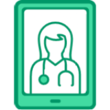 Icon virtual appointment